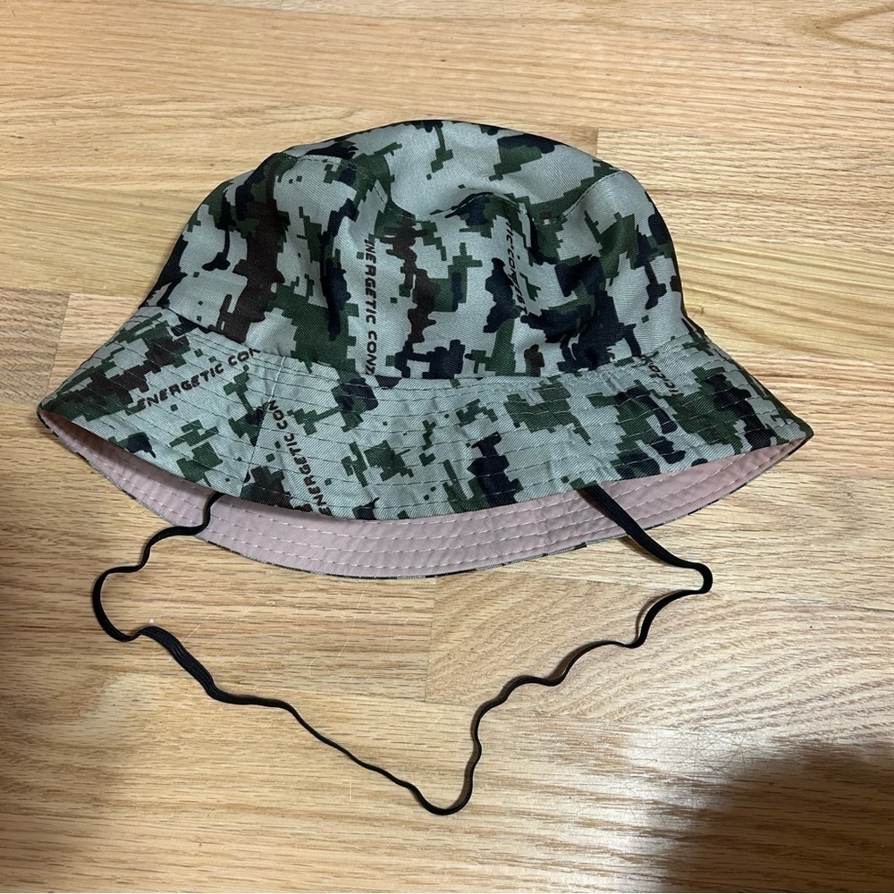 Energetic Contest Military Camouflage Kids Sun Bucket Hat Green